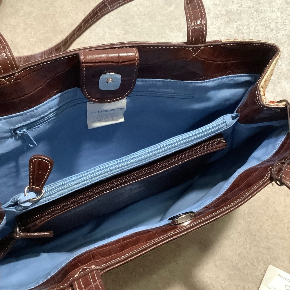 Liz Claiborne Natural Beauty Woven Leather Shoulder Bag - Picture 8 of 13